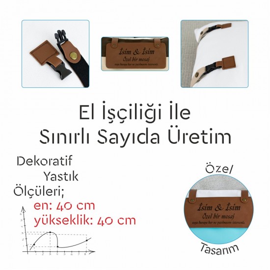 İsme Özel Hediyelik Yastık, Ev Desenli, Evlilik Teklifi Yastığı, Yıllarca Unutulmaz Bir Hediye