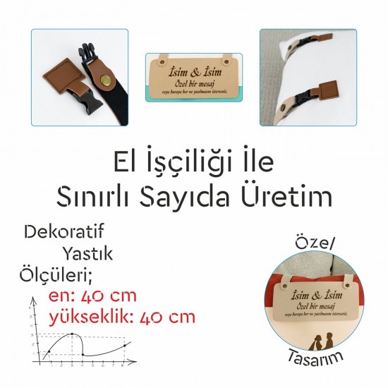 İsme Özel Hediyelik Yastık, Ev Desenli, Evlilik Teklifi Yastığı, Yıllarca Unutulmaz Bir Hediye