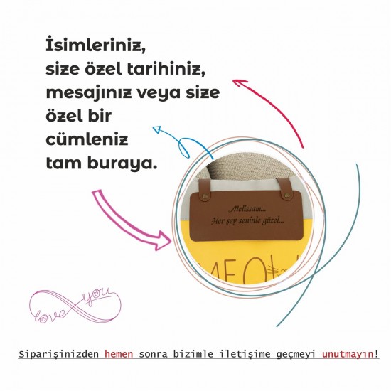 Kuğu Zarafeti Desenli, İsme Özel Hediyelik Yastık, Günlük Kullanım Kırlent, Doğa Motifleri Serisi